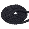 thumbnail image 1 of Unique Bargains Natural Twisted Cotton Rope 5/8 Inch x 49 Feet 3 Strand Tug of War Rope with Sealing Tape Black, 1 of 5