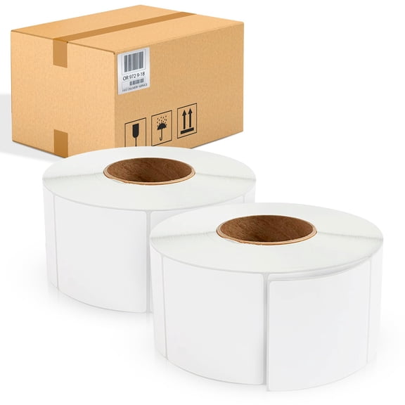 Thermal Transfer Shipping Labels White Matte Perforated 6700 count 3.5 x 3.5 in