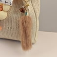 thumbnail image 2 of Adorable Animal Furry Tail Keychain Hanger Plushy Tail Unique Key Accessory For Bags Purses Keys, 2 of 6