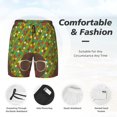 thumbnail image 4 of Kdxio Black Head Woman With Dots Hair Print Men'S Swim Trunks With Compression Liner 7 Inch Inseam Quick Dry Swim Shorts, 4 of 7