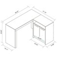thumbnail image 4 of Manhattan Comfort Kalmar Bureau en Forme de L Brun Foncé, 4 of 4