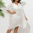 thumbnail image 4 of Beach Cover Up Swim Suits for Women 2025 Stylish Plus Size Pullover Viscose Swimwear Cover-Up for Women - Comfortable Mid-Length Sleeve Dress for Versatile Wear, 4 of 9