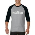 thumbnail image 1 of Artix - Mens Raglan Sleeve Baseball T-Shirts, up to Size 3XL - Puerto Rico, 1 of 4