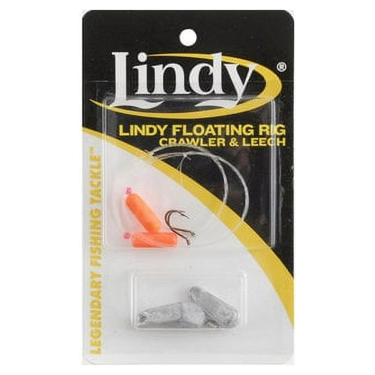 Lindy Floating Crawler Leech Snell Fluorescent Orange 2 Sinkers 1