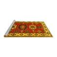 thumbnail image 2 of Ahgly Company Machine Washable Indoor Rectangle Geometric Yellow Traditional Area Rugs, 5' x 8', 2 of 4