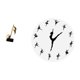 thumbnail image 5 of Escultura de de ballet, figura creativa de resina, adorno de mesa con reloj de pared de bailarina, pieza central decorativa silenciosa, 5 of 8