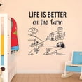 thumbnail image 2 of Life Is Better On The Farm Barn Scarecrow Chicken Hen Ducks Tractor Wall Sticker For Home Room Bedroom House Art Decal House Fun Home Decors Stickers Wall Art Vinyl Decoration Size (20x20 inch), 2 of 3