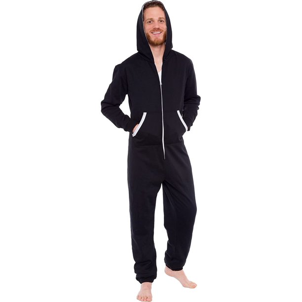 FULenQnu Mens Onesie with Hood Holiday Pajamas One Piece Pajama