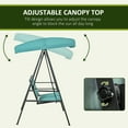 thumbnail image 3 of Outsunny 2-Person Patio Swings with Canopy, Outdoor Canopy Swing with Adjustable Shade, Breathable Mesh Seats and Steel Frame for Garden, Poolside, Backyard, Blue, 3 of 9