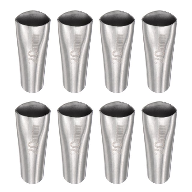 Unique Bargains 8Pack Buses de Calfeutrage, Outil de Buse de Calfeutrage Réutilisable en Acier Inoxydable de 20 Mm de Largeur