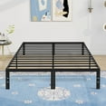 thumbnail image 3 of Simenmax Full Size Metal Platform Bed Frame with Headboard and Footboard, Heavy Duty Mattress Foundation with Steel Slats Support, Black, 3 of 8