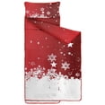 thumbnail image 2 of Red Christmas Snowflake Pattern Toddler Nap Mats for Kids Preschool,59"x22" Sleeping Mat Bag or Kids,Toddler Sleeping Bag,Toddler Nap Mat or Daycare, 2 of 6