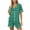 Green, variant on Pajamas for Women Set Print Short Sleeve Button Down Shirts with Shorts Sleepwear Cute Soft 2 Piece Lounge Sets