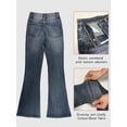 thumbnail image 6 of OYYN Girls High Waisted Wash Flare Jeans, Vintage 90s Stretch High Rise Bootcut Denim Pants for Casual Streetwear, Everyday Wear, 6 of 9