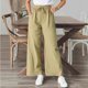 thumbnail image 1 of HongQid Womens High Waisted Casual Elastic Waist Drawstring Pants Straight Leg Lightweight Trousers with Pockets, 1 of 6