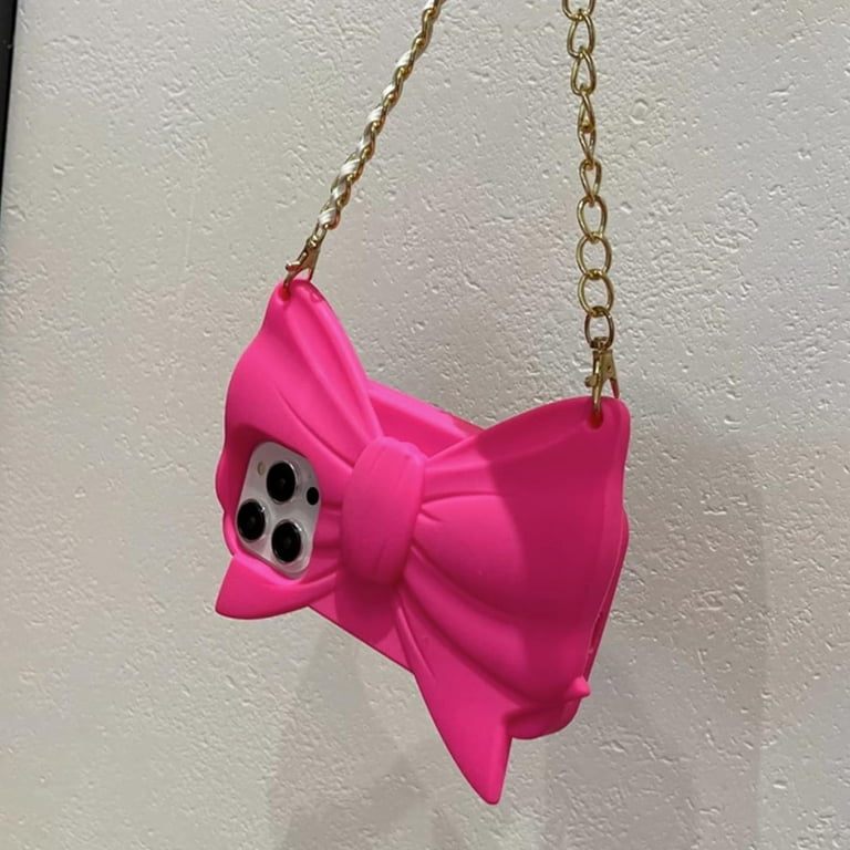 Pink Bunny Phone Case Compatible with iPhone 13/14, Cute 3D Korea