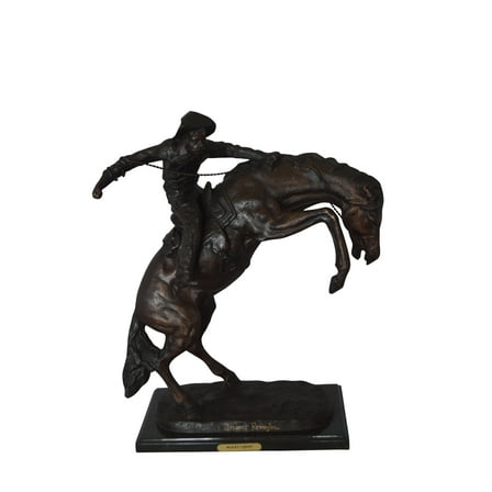 Wooly Chaps Bronze Statue by Remington – Stunning Western Cowboy Sculpture, Perfect for Collectors & Home Décor, Handcrafted in Detailed Bronze, 19"L x 11"W x 23"H