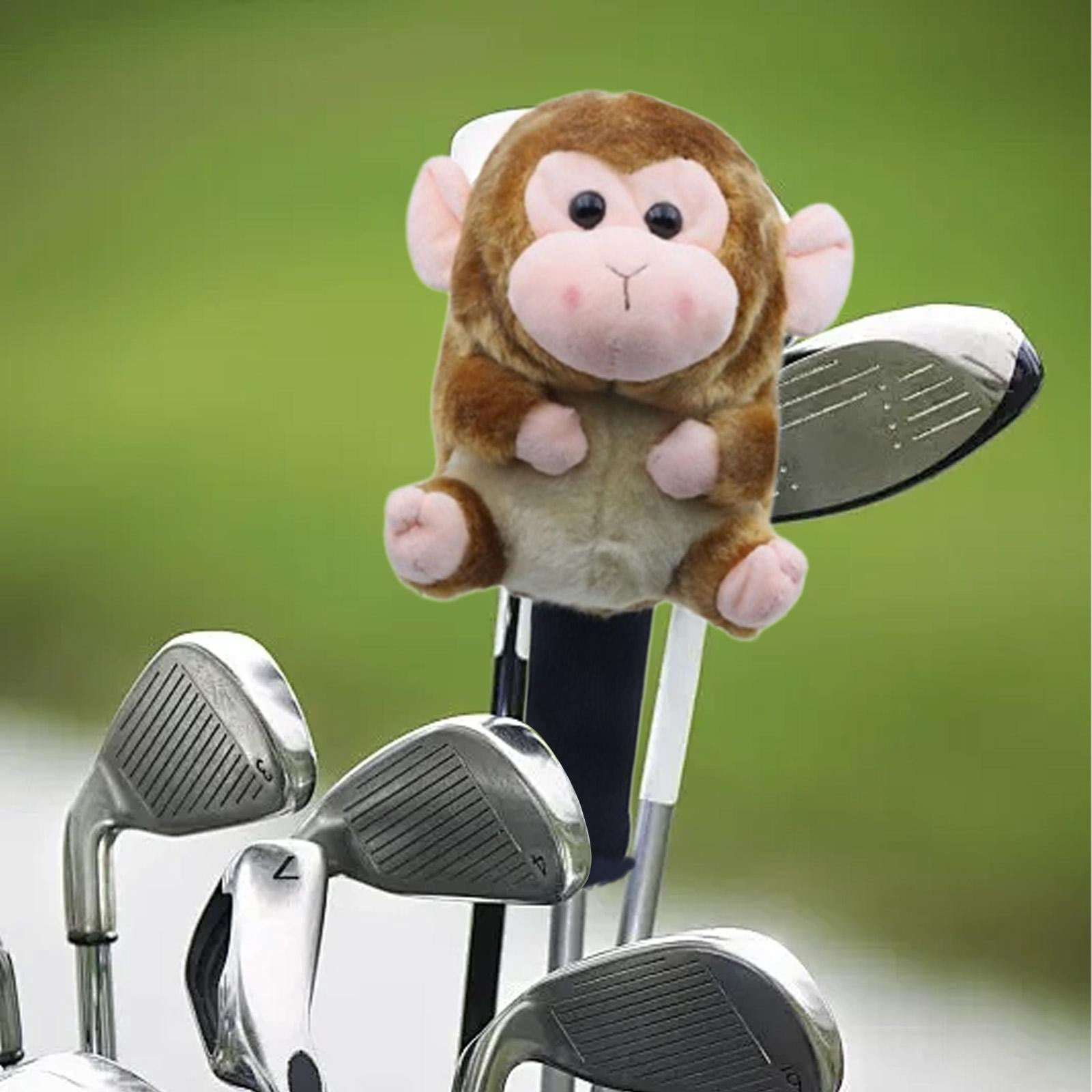 funtasica Golf Club Head Cover Animal Golf Club Headcover Adorable Funny Golf Head Cover Anti Scratch Protection Sleeve for Golfer Present Suitable for Tr Driver Monkey