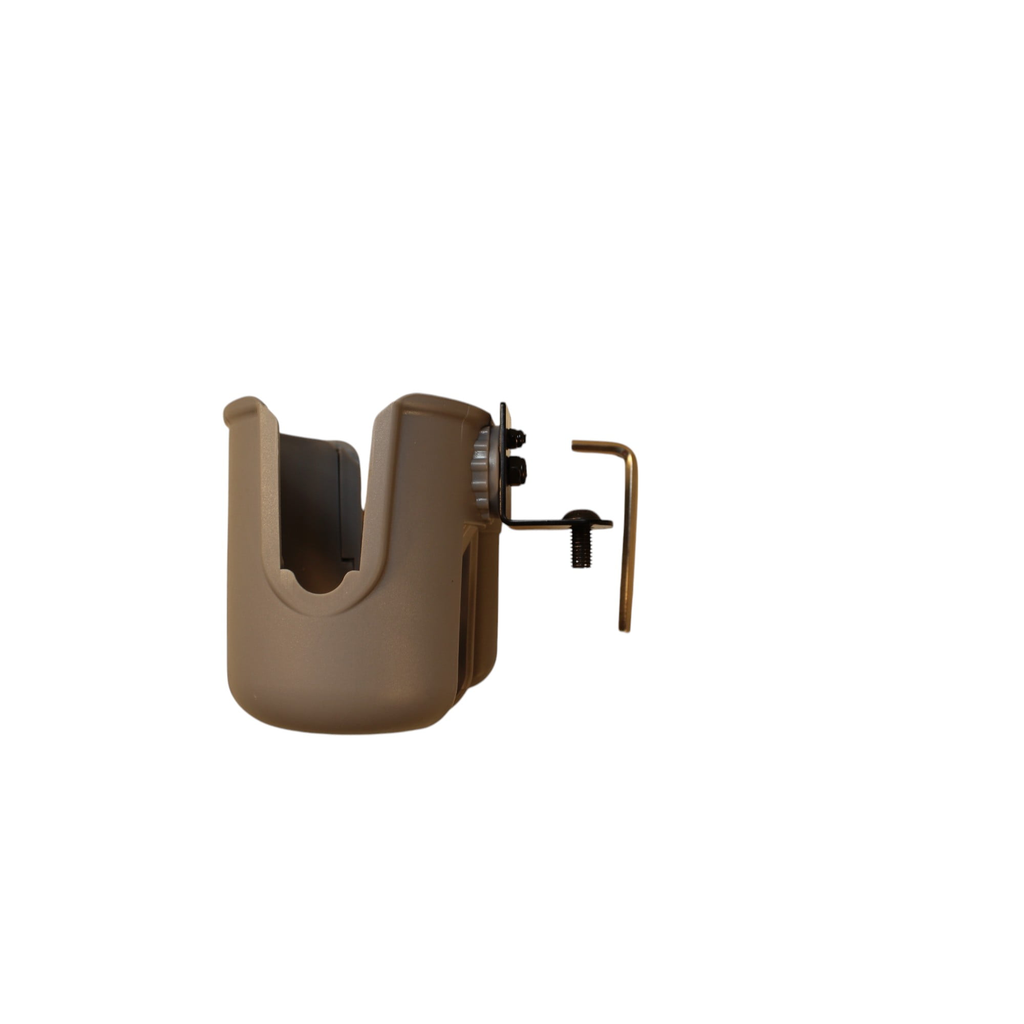 MoRollz Cup Holder Bottle Holder, Compatible with  Pride Mobility Scooters,Tiller Mounted, Assembled in USA, Black, SCH10-P