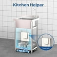 thumbnail image 4 of Ktaxon Compact Stainless Steel Freestanding Utility Sink with Faucet & Storage Shelf, Deep Single Bowl Wash Basin for Laundry, Garage & Outdoor Use, 21.6"D x 19.6"W x 36.9"H, 4 of 9