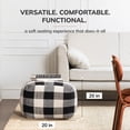 thumbnail image 3 of Anji Mountain Cube Plaids Woven Pouf, 3 of 6