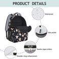 thumbnail image 4 of Princess and Fairy Black Pattern Backpack for School, Cute School Bag with Adjustable Shoulder Straps and Padded Back, 15.3"x11"x6.7", 4 of 5
