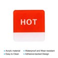 thumbnail image 5 of Uxcell Self Stick Hot/Cold Water Label, 4 Pairs/8 Pack Acrylic Square Shape Sticker Signs for Faucets Sinks, Red/Blue, 5 of 6