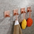 thumbnail image 4 of harmtty Organizer Hook 4pcs Wall Hook Durable Self-adhesive Towel Hook Convenient Storage Hanging Hook for Home Bathroom Kitchen, 4 of 8