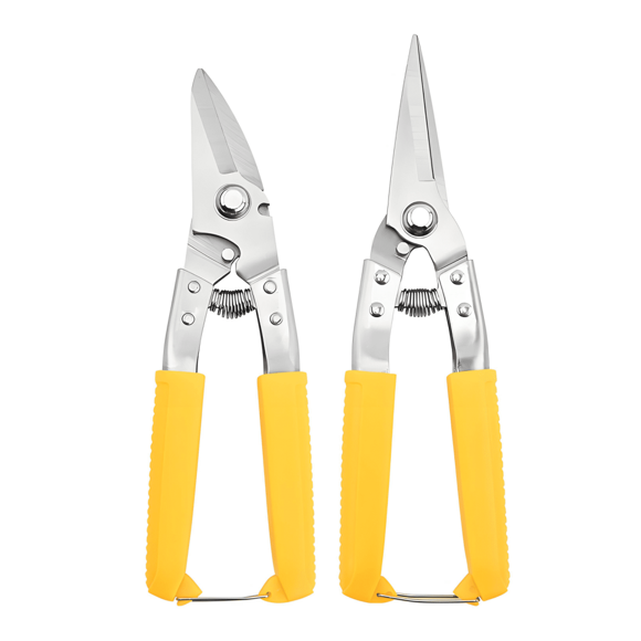 HLONK Tin Snips Sharp Sheet Metal Cutter for Precision Cutting Ergonomic Straight Snips for DIY and Gardening