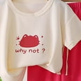 thumbnail image 4 of CAICJ98 Toddler Baby Summer Clothes for Boys 3 6 12 18 Months 2T 3T 4T 5T Girls Outfits Funny Letter T Shirt Top Short Set (Red,12-18 Months), 4 of 5