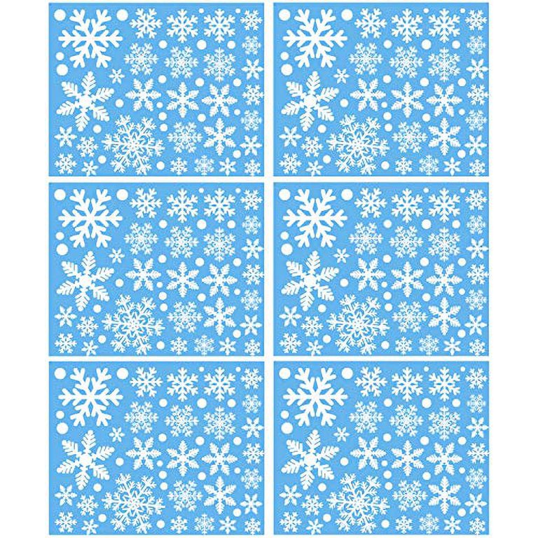 Christmas Snowflakes Window Clings Decals Decorations White Christmas  Window Stickers Winter Wonderland Decorations for Christmas Party