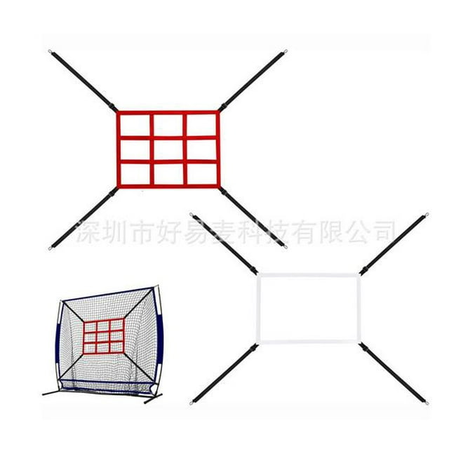 2pcs Baseball Rebounder Net: Bounce Back Net Fielding Trainer For Baseball And Softball Pitch Back Rebound Practice Assorted Color