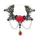 thumbnail image 1 of Joyería de Collar Correa Cuello del Partido Flor Grandes Gótico Cordón Clavícula Corto para Mujeres, 1 of 9