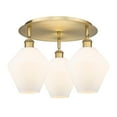 thumbnail image 2 of Innovations Lighting  Cindyrella - 3 Light 20" Flush Mount Brushed Brass/Cased Matte White, 2 of 5