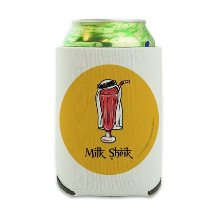 

Milk Sheik Shake Funny Humor Can Cooler - Drink Sleeve Hugger Collapsible Insulator - Beverage Insulated Holder