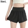 thumbnail image 2 of Pantalones cortos para correr de talle alto para mujer, pantalones cortos deportivos de secado rápido con bolsillos con cremallera y forro de malla, 2 of 6