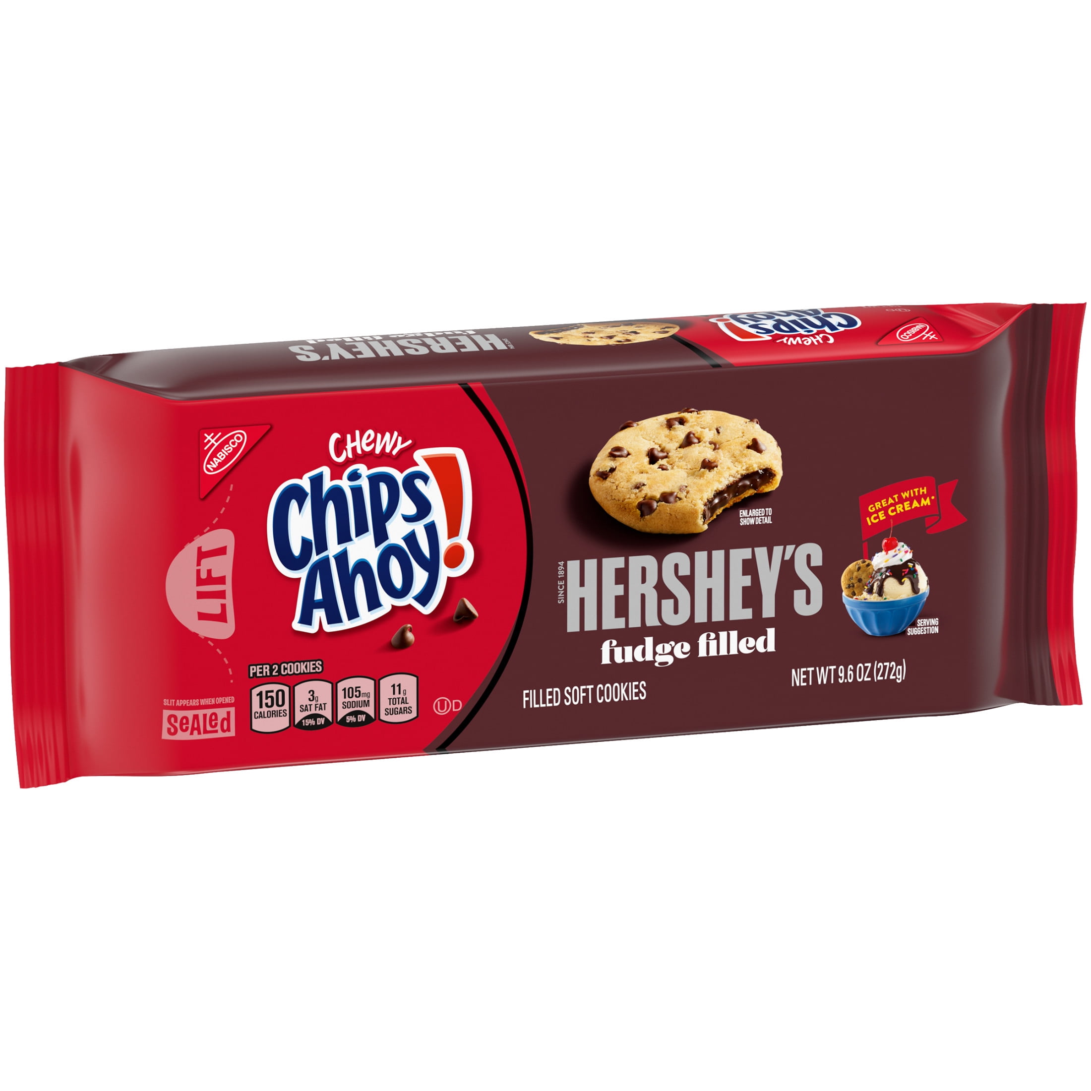 CHIPS AHOY! Chewy Hershey's Fudge Filled Soft Cookies, 9.6 CHIPS AHOY! Chewy Hershey's Fudge Filled Soft Cookies, 9.6
