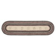 thumbnail image 6 of VHC Brands Colonial Star, Braided Jute Table Runner, Oval, Tan Red Black, 8x24, 6 of 11