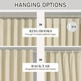 thumbnail image 2 of Cream Pinch Pleated Blackout Curtains with Hooks - 78 inch Length Room Darkening Thermal Insulated Window Curtain Drapes for Living Room Bedroom Set of 2 Panels 40" Wx78 L, 2 of 7