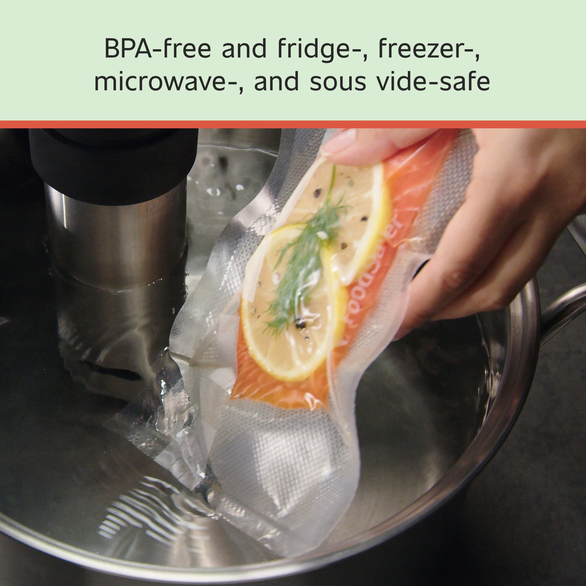 (4 pack) FoodSaver Heat Seal 11 in. Vacuum Seal Roll, 11" x 12', Clear, 4-Pack
