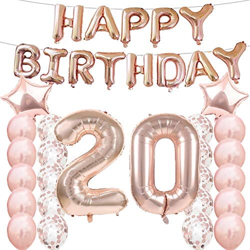 20th Birthday Decorations Party Supplies 20th Birthday Balloons Rose 20th Birthday Decorations Party Supplies 20th Birthday Balloons Rose