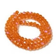 thumbnail image 2 of 20strands Electroplate Transparent Glass Beads Strands Faceted Round Rainbow Orange 4mm Hole: 0.7mm about 87~93pcs/strand 32~33cm, 2 of 4