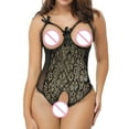 thumbnail image 4 of TopLLC Women's Lace Perspective Bodysuit Lingerie Set, Free Size, 4 of 8