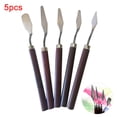 thumbnail image 2 of AURORA TRADE 5pcs Stainless Steel Artists Palette Knife Set,Spatula Palette Knife Painting Mixing Scraper,Thin and Flexible Art Tools for Oil Painting, Acrylic Mixing, Etc., 2 of 2