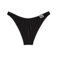 thumbnail image 6 of Victoria's Secret Black Embellished VS Shine Logo Swim Bikini 2 Piece Set Size Large NWT, 6 of 6