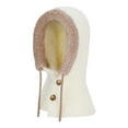 thumbnail image 5 of XIAOCHA Women’S Hooded‑Scarf Beanie，Faux‑Fur‑Trim Hats，Fall‑Winter Outdoor Trapper,Beige, 5 of 6
