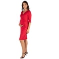 thumbnail image 2 of Maternity V neck Knee Length Faux Wrap Dress, 2 of 5