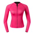 thumbnail image 2 of S SERENABLE Veste de Combinaison en Néoprène 2 mm pour Femmes pour Plongée à cuba, Natation, Rouge Rose P S, 2 of 9
