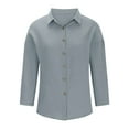 thumbnail image 6 of Npasoilc Button Down Shirts For Women Casual Solid Color Long Sleeve Turndown Collar Office Work Tunic Top Blouse Comfy Dress Shirts, 6 of 6