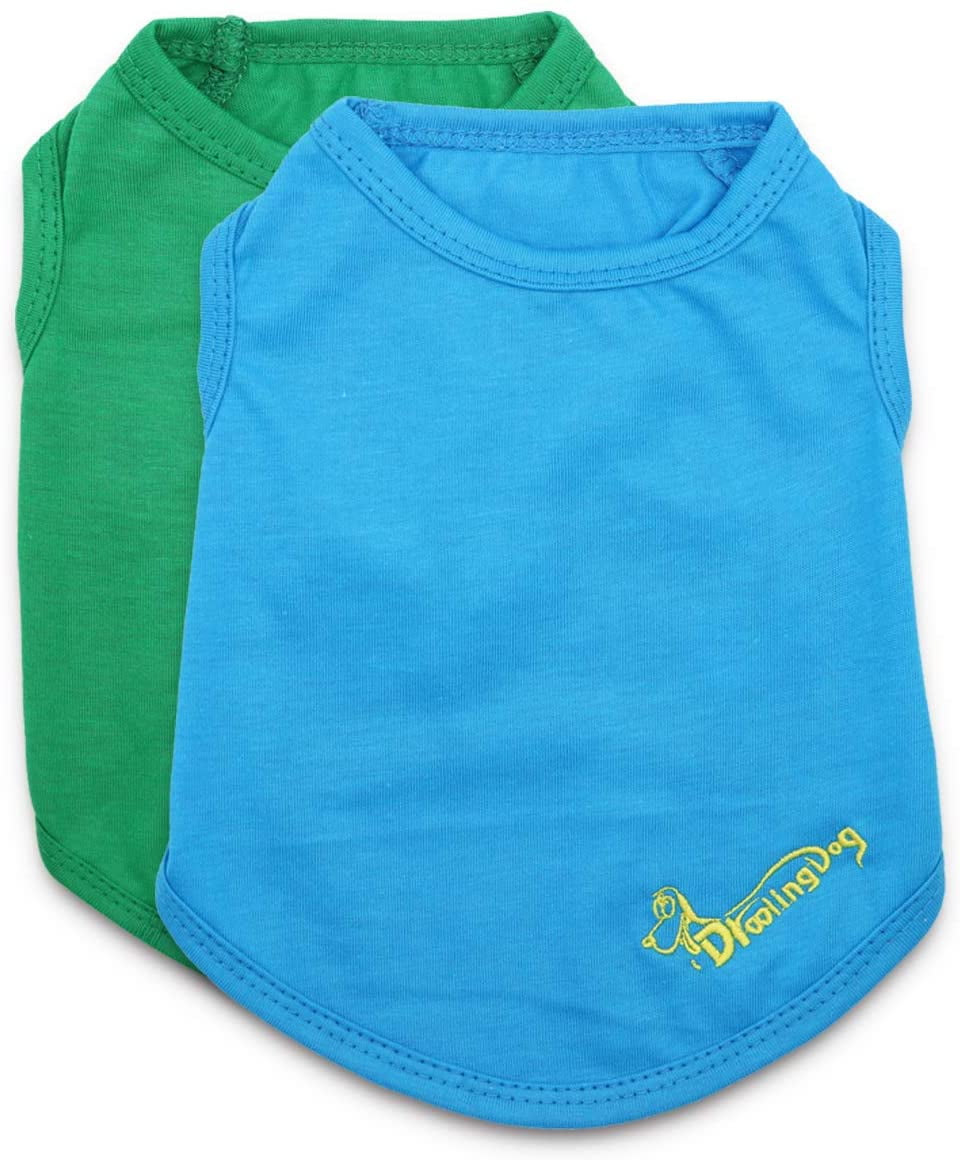 T Shirt Dogs Clothes Pet Blank TShirt for Small Dogs, Medium, Pack of